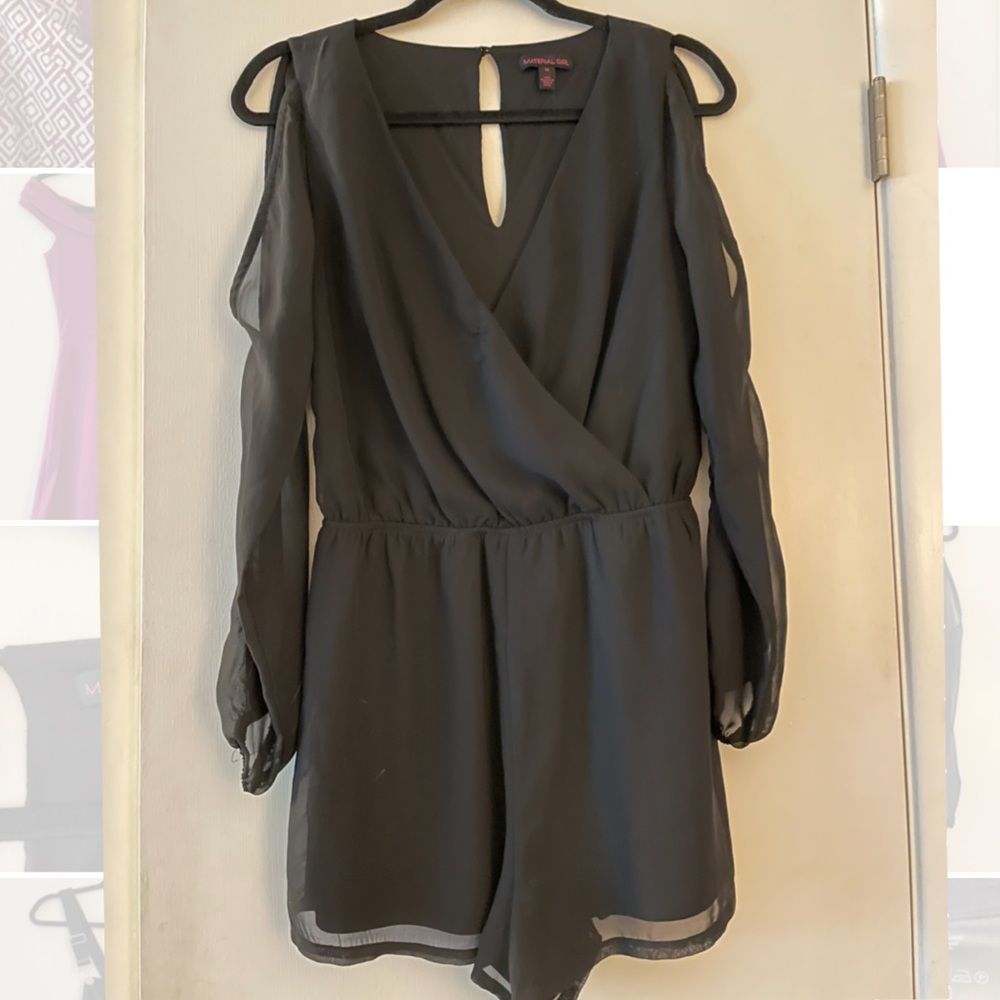 Black long sleeve romper